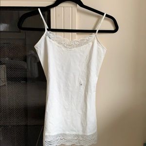 White Tank With Lace